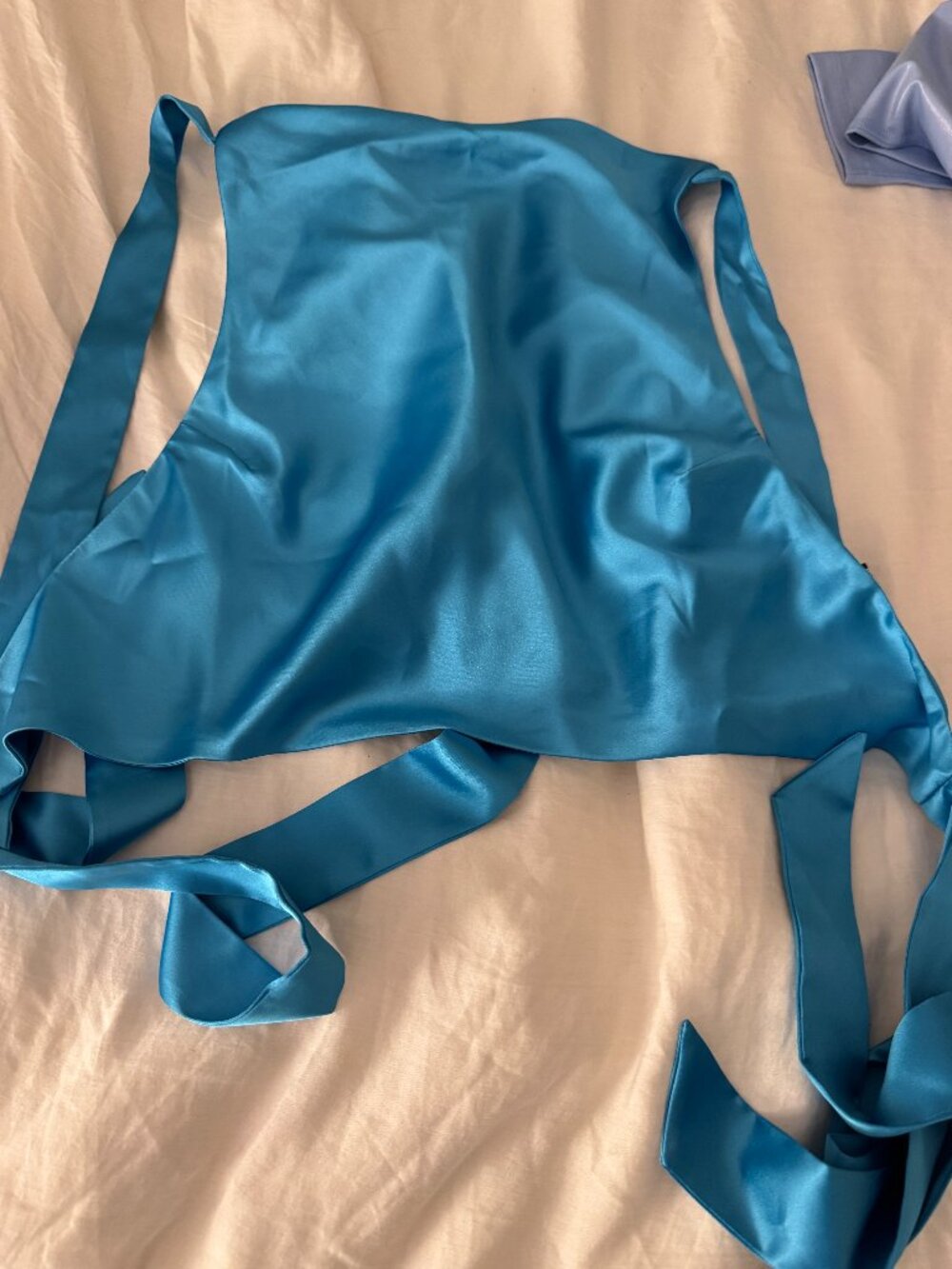 Babyboo bright blue double tie tank top